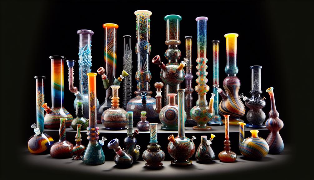 vibrant glass bongs collection